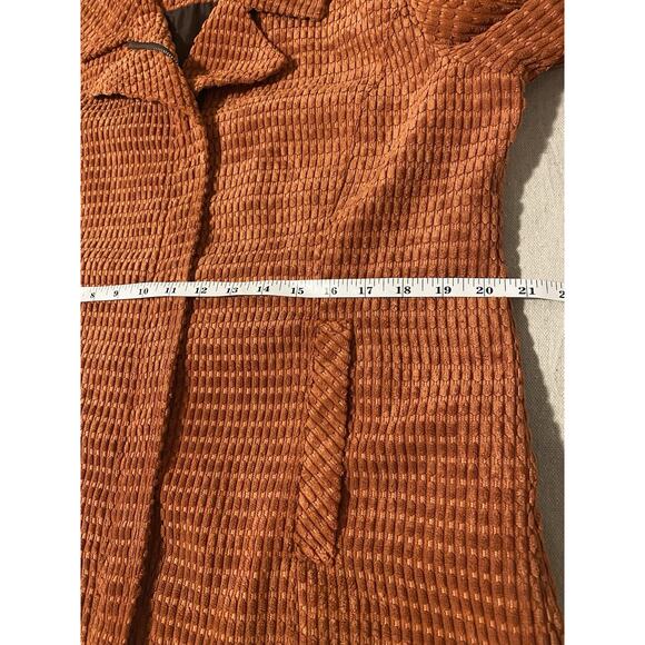 UBU Jacket Womens XL Extra-Large Orange Waffle Weave Cottage Core Fall Jacket - Picture 12 of 15